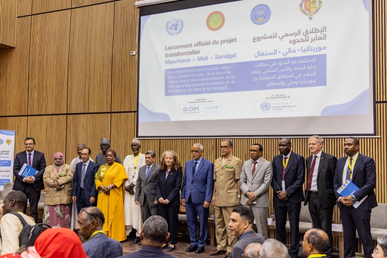 𝐋𝐚𝐧𝐜𝐞𝐦𝐞𝐧𝐭 𝐨𝐟𝐟𝐢𝐜𝐢𝐞𝐥 𝐚̀ 𝐍𝐨𝐮𝐚𝐤𝐜𝐡𝐨𝐭𝐭 en Mauritanie du projet « Investissement transfrontalier autour de la gestion de l’eau, de la sécurité climatique et de la consolidation de la paix dans les espaces frontaliers de la Mauritanie, du Mali et du Sénégal »