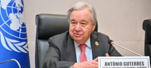 Le SG DE L'ONU ANTONIO GUTERRES
