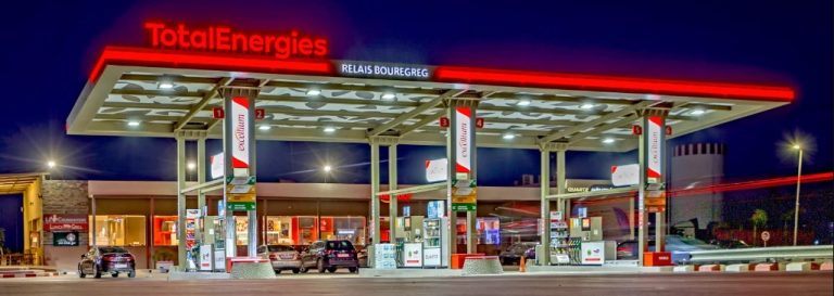 Une station de gaz et de pétrole TotalEnergies
