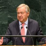 Le Secrétaire général de l'ONU, António Guterres, ouvre pour la dernière fois le grand bal diplomatique de septembre, à la tribine de l'Assemblée générale de l'ONU.