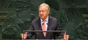 Le Secrétaire général de l'ONU, António Guterres, ouvre pour la dernière fois le grand bal diplomatique de septembre, à la tribine de l'Assemblée générale de l'ONU.